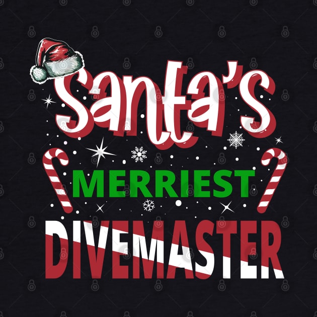 Santa's Merriest Divemaster - Holiday Funny Christmas by eighttwentythreetees